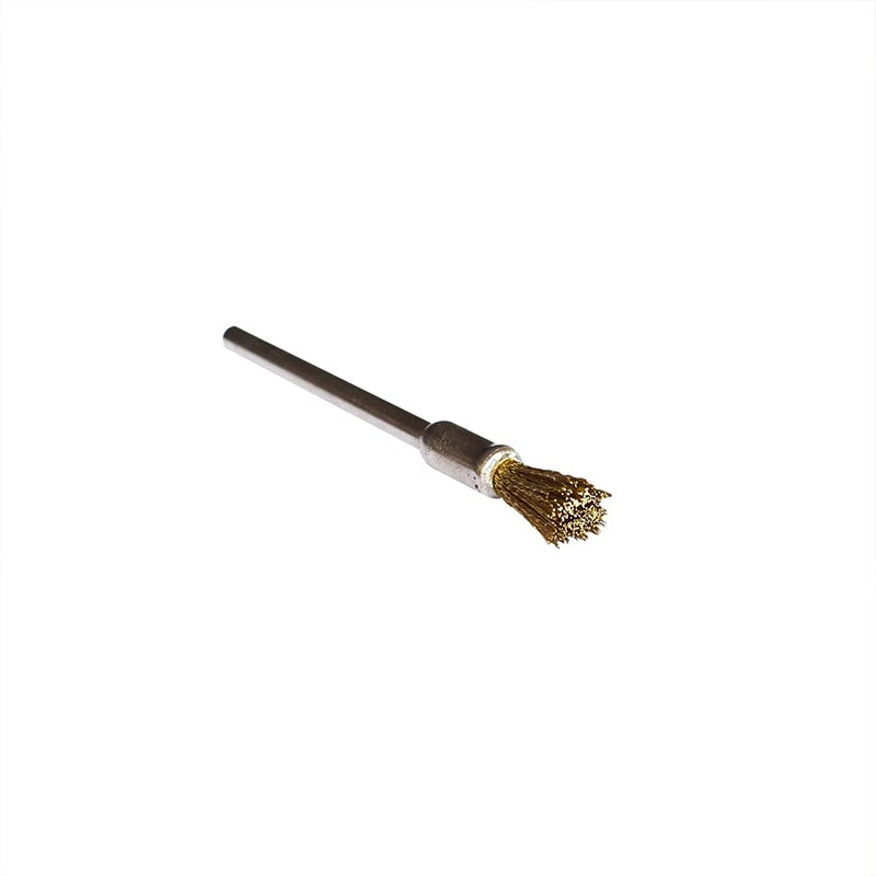  [AUSTRALIA] - Yuauy 15 pcs Brass Wire Brushes Pen-shaped Wheels Polishing 1/5" Dia w/Shank 1/8" for Rotary Tools