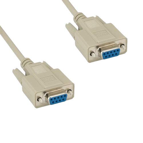  [AUSTRALIA] - Kentek 10 Feet FT DB9 Null Modem Female to Female Serial Cable Cord 28 AWG RS-232 Crossover 9 Pin F/F Molded D-Sub Port for DTE PC Mac Linux Data Transmission Communication