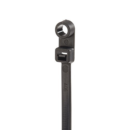  [AUSTRALIA] - Weather Resistant Mountable Cable Tie, 50lbs Tensile Strength, 3-1/4" Bundle Diameter, 0.191" Mounting Hole Diameter, 0.188" Width, 11.75" Length, Black