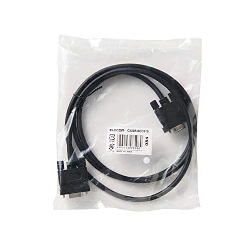  [AUSTRALIA] - ELECOM RS-232C Serial Reverse D-Sub 9 Pin Female - D-Sub 9 Pin Female Cable RoHS 1.5m [Black] C232R-ECO915 (Japan Import)