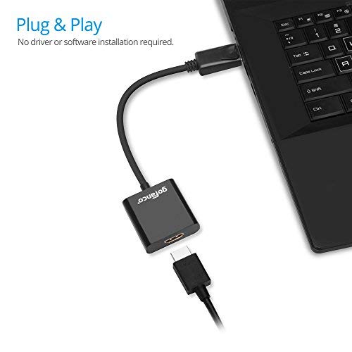  [AUSTRALIA] - gofanco DisplayPort to HDMI Adapter - Black Male to Female DP to HDMI Converter for DisplayPort Enabled Desktops and Laptops to Connect to HDMI Displays (DPHDMI)
