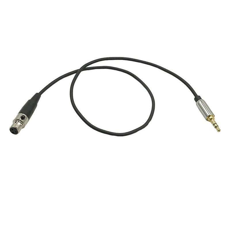  [AUSTRALIA] - Seadream Mini-XLR Female to 3.5mm 1/8" TRS Male Slim-Plug Pro Lapel Mic Cable (1.64FT) 1.64FT