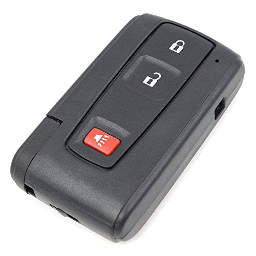  [AUSTRALIA] - Keyecu Replacement Shell Keyless Smart Remote Key Case Fob 2+1 Button for Toyota Prius 2004-2009 with Uncut Key Blade With Insert Key