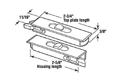  [AUSTRALIA] - PRIME-LINE Products F 2749 Tilt Latch Pair, White Plastic Construction, Spring Loaded, Snap-In