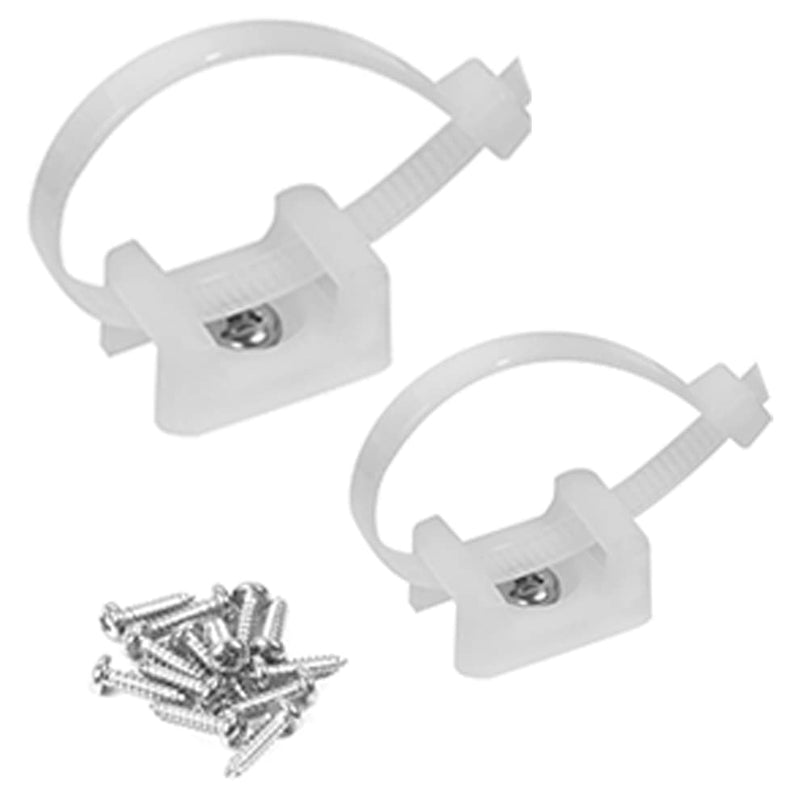 [AUSTRALIA] - 75 Pcs Cable Zip Tie Base Saddle Type Mounts with 6 Inch & 0.19 Inch Cable Ties and Stainless steel Screw, Anchor Wire Cable Clips Organizer Holders Clamps fasteners (White) 75 Pack White