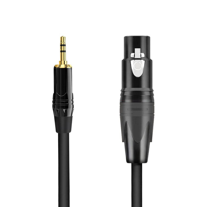  [AUSTRALIA] - XLR to 3.5mm Cable, Female XLR to 1/8 inch Mini Stereo Jack Aux Microphone Cable Mic Cord - 6.6ft 6.6 feet