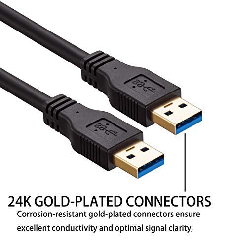  [AUSTRALIA] - USB to USB Cable Male to Male 20 ft,Ruaeoda Long USB 3.0 Cable A to A for Data Transfer Hard Drive Enclosures, Printer, Modem, Cameras 20 Feet