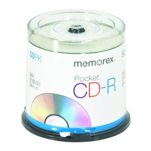  [AUSTRALIA] - Memorex 210 MB 24x 24 Minute Pocket CD-R Mini-Discs 50-Pack Spindle