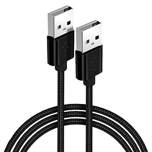  [AUSTRALIA] - 2 Pack Type A Male to Type A Male Cable for Laptop Cooling Pads - 1.5ft/50cm USB A to USB A Male Black for Laptop Cooler