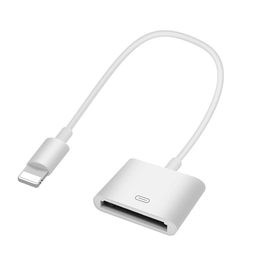  [AUSTRALIA] - Lightning to 30-Pin Adapter, Apple MFi Certified iPhone Charging Data Sync Connector Cable 8-Pin Male to 30-Pin Female Output Adapter Compatible iPhone 12/11/X/8/7/6/5/iPad/iPod White ROSYCLO No Audio