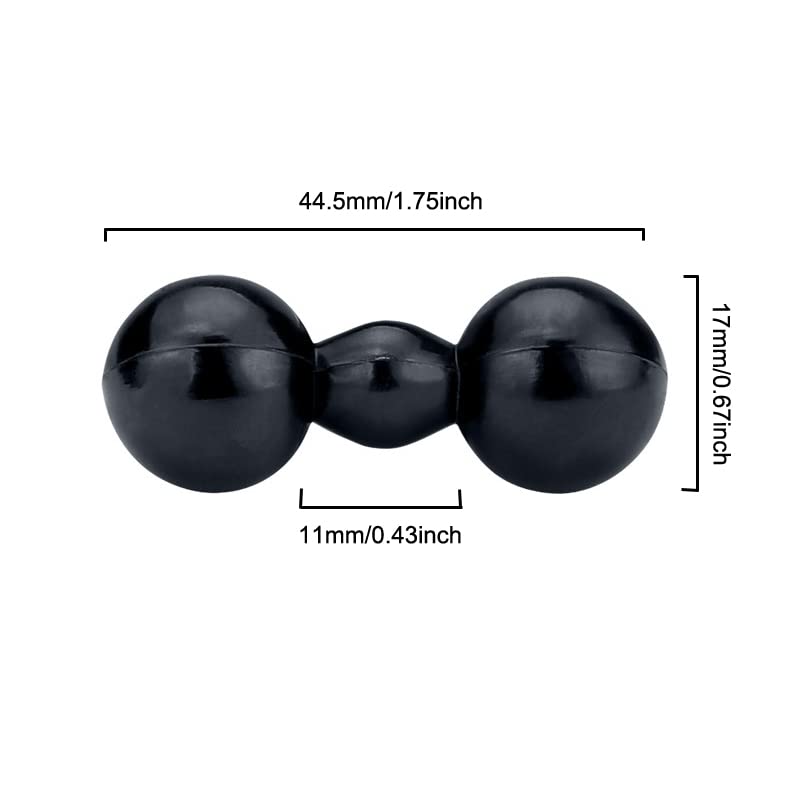  [AUSTRALIA] - ThtRht 2 Pack Double 17mm Ball Mount Joint Head Connector Extension Adapter for Garmin GPS Car Bicycle Motorcycle Handle Bar Phone Tablet Holder Bracket Socket Arm Base Dash Camera Clip Clamps