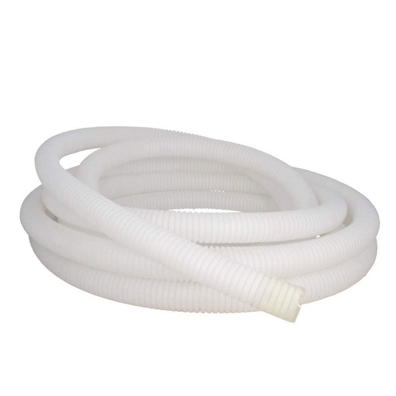  [AUSTRALIA] - Aicosineg 16.4ft 2/3 Inch Non-Split Wire Loom Tubing Corrugated Tube Polyethylene Hose Cover for Home Outdoor Automotive Marine Wire Harness Wrap Cover Sleeve Conduit-White (1PCS)