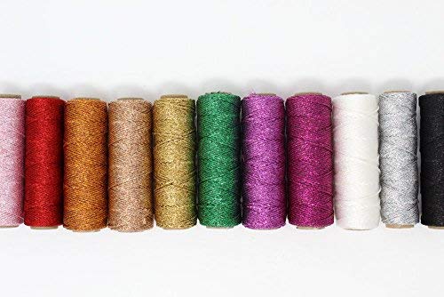  [AUSTRALIA] - Just Artifacts Eco Metallic Bakers Twine 55yd 11 Ply Solid Gold - Decorative Bakers Twine for DIY Crafts and Gift Wrapping