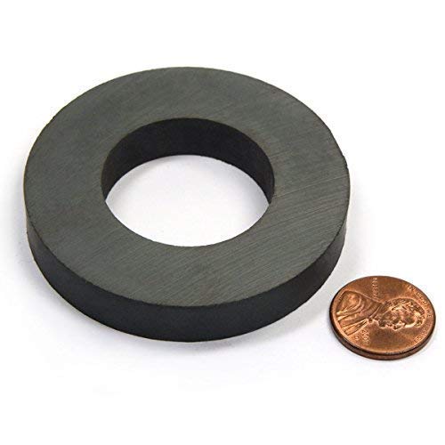 AOMAG Ferrite Magnet Ring OD60 x ID32 x 10mm 2.4" Large Grade C8 Ceramic Magnets (Pack of 2) - LeoForward Australia