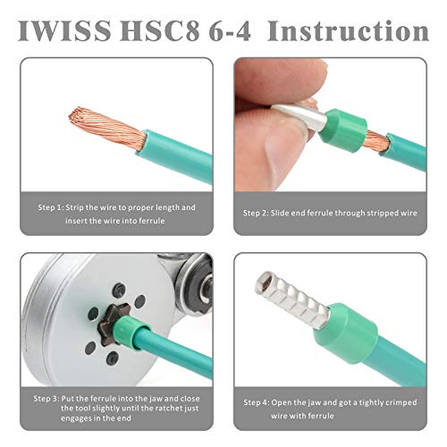 IWISS Self-adjusting Hexagonal Plier for AWG23-10 End-sleeves Ferrule HSC86-6 - LeoForward Australia