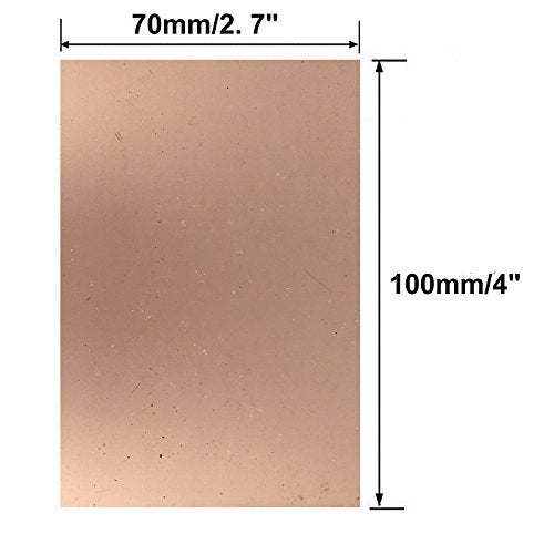  [AUSTRALIA] - MCIGICM FR-4 Copper Clad PCB Laminate Circuit Board, Single Side, 4 x 2.7 inch (10Pcs)