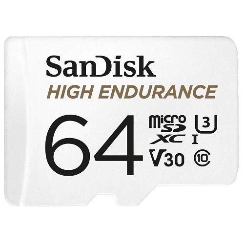  [AUSTRALIA] - SanDisk 64GB High Endurance Video Monitoring Card (SDSDQQ-064G-G46A) Bundle for Dashcam and Surveillance Video with Adapter with (1) Everything but Stromboli (TM) Card Reader