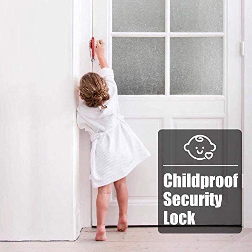  [AUSTRALIA] - Portable Door Lock Security 1-Pack Hotel Door Lock Latch for Apartment Door Security Lock, Airbnb, College Dorm Lock, Motel, School Lockdown – Additional Home Safety Lock for Front Door