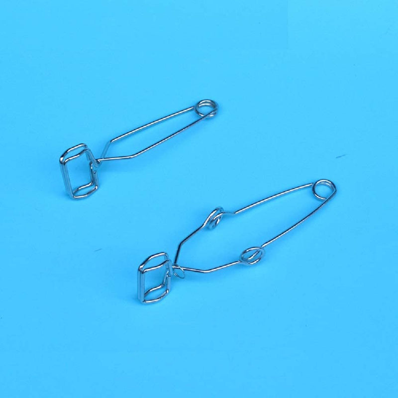  [AUSTRALIA] - 10 PCS Labs Stoddard Test Tube Clamp, Stainless Steel with Finger Grips, 6" Length