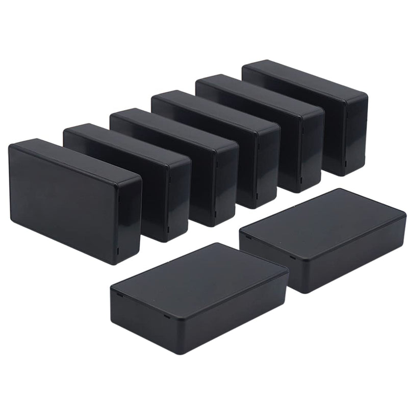  [AUSTRALIA] - Zulkit 8 Packs Project Boxes ABS Plastic Electrical Project Case Power Junction Box Black 3.94 x 2.36 x 0.98 inch (100 x 60 x 25) 3.94" x 2.36" x 0.98"(8 Pieces)