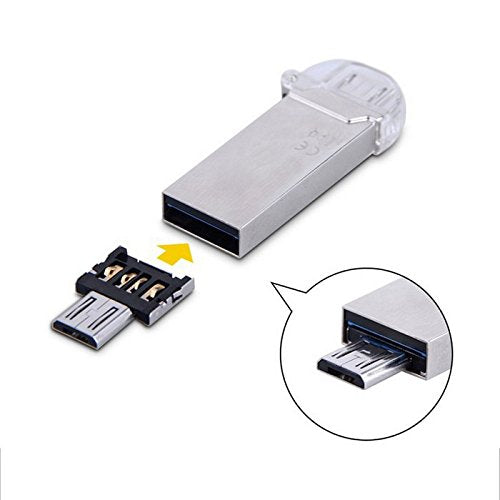  [AUSTRALIA] - CHENYANG Ultra Mini DM Micro USB 5pin OTG Adapter Connector for Cell Phone Tablet & USB Cable & Flash Disk - 5pcs OTG*5set