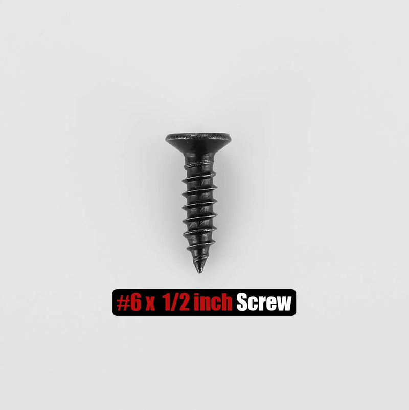  [AUSTRALIA] - JQK #6 x 1/2" Black Screw, Flat Head Phillips Wood Screw 18-8 S/S Electroplating Black Stainless Steel, 6 x 1/2-Inch, 100-Piece, SB3514-P100 100 Pcs #6 x 1/2 IN-Black