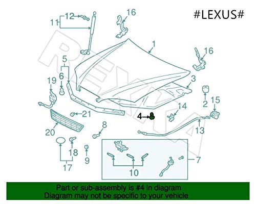 Rexka 25pcs Hood Insulation Retainer Clips for Toyota Lexus 90467-09006 - LeoForward Australia