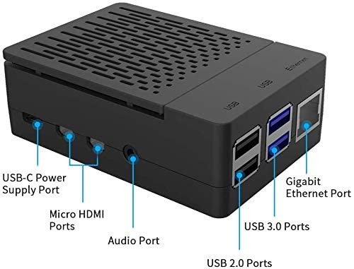  [AUSTRALIA] - GeeekPi Raspberry Pi 4 Case with Fan, 5V 3A Power Supply, Heatsinks, 32GB Preloaded (Raspberry Pi OS) SD Card,USB Card Reader, Micro HDMI Cable, for Raspberry Pi 4 Model B (RPi Board Not Included)