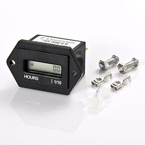  [AUSTRALIA] - Runleader Digital LCD Hour Meter, AC 86V to 230V, Total Hours Resettable, Use For ZTR Lawn Mower Tractor Generator Golf cart Club car Scrubber Marine ATV Motor Compressor and other Powered Equipment