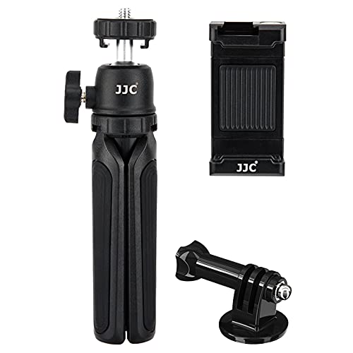  [AUSTRALIA] - Extendable Camera Mini Tripod, 3 Sections 360°Pan and 90°Tilt Selfie Stick Tripod for Canon G7X Mark III Sony ZV-1 RX100 VII Action Camera Gopro Hero 9/8/7/6 Black DJI Osmo Action Tripod Kit(Tripod/Phone Clip/Adapter)