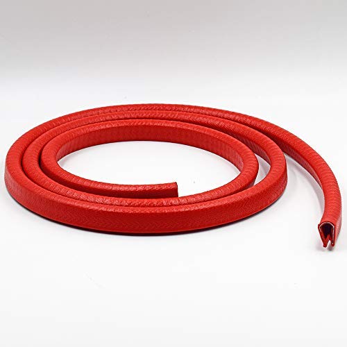  [AUSTRALIA] - KX New PVC Seal Strip Plastic Edge Trim U Shape red Large fit Edge Protector for Cars, Boats, Machinery, and More– Fits 0.196” Edge, 0.629” Leg Length Weather Strip (3.2M) 3.2M