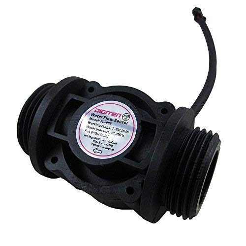  [AUSTRALIA] - Digiten G1" Water Flow Sensor Hall Effect Sensor Flow Meter 1-60L/min Compatible with Arduino, Raspberry Pi and Reverse Osmosis Filters