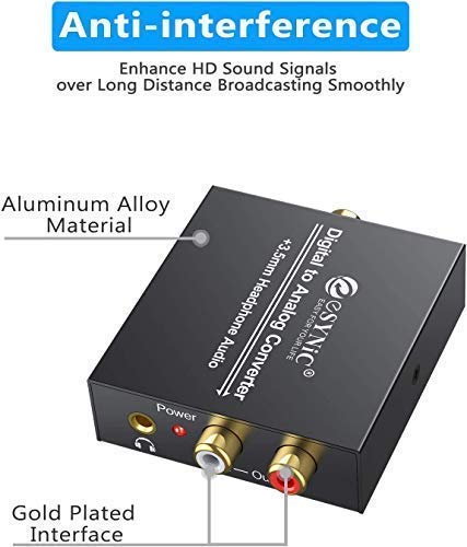  [AUSTRALIA] - eSynic 3 Port Toslink Switch + Digital to Analog Audio Converter