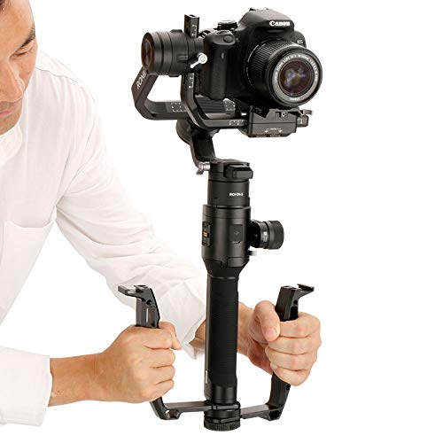  [AUSTRALIA] - DH03 Handheld Gimbal Grip with Cold Shoe for Mounting Monitors, Microphones, LED Light etc Compatible with DJI Ronin-S, Ronin SC 2, Zhiyun Weebill LAB, Crane 2, Plus, Moza Air Mini Dual Grip
