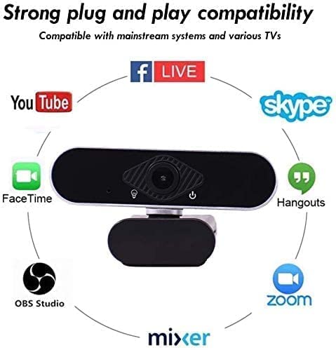  [AUSTRALIA] - Webcam with Microphone, 1080P HD Webcam with Auto Light Correction for Desktop/Laptop, Streaming Computer USB Web Camera for Video Conferencing, Teaching, Streaming, and Gaming