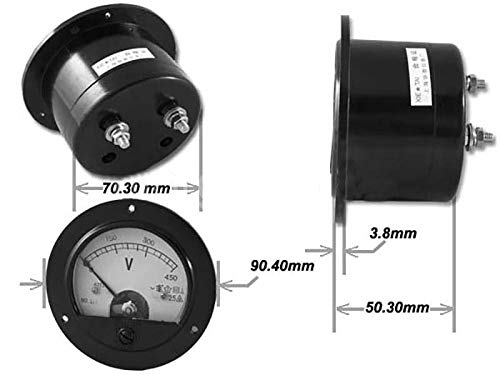  [AUSTRALIA] - AC 0~450V Round Analog Volt Pointer Needle Panel Meter Voltmeter