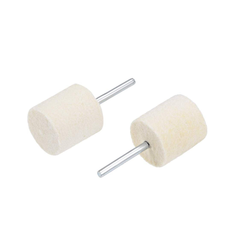  [AUSTRALIA] - uxcell 20mm Wool Felt Mounted Points Cylinder Polishing Bits Burrs Buffing Wheels with 1/8" Shank 16 Pcs