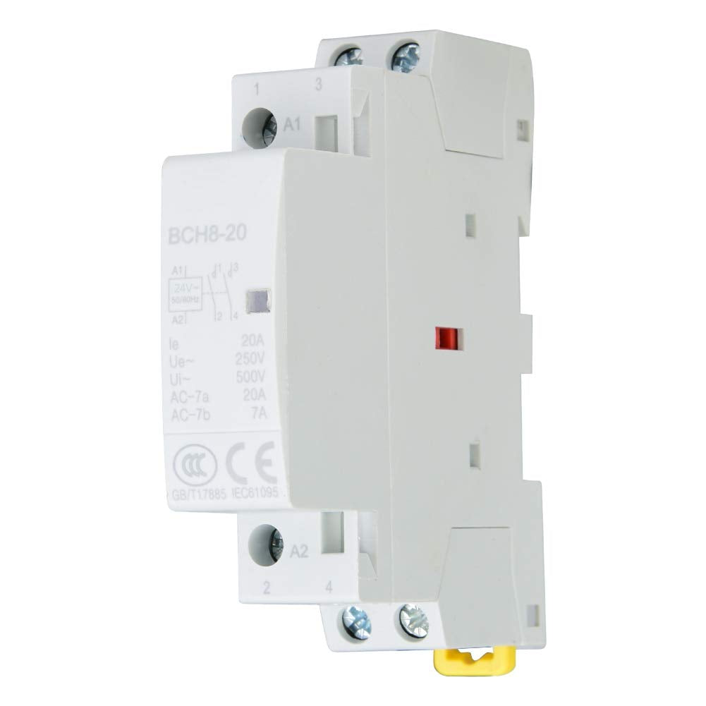  [AUSTRALIA] - Relay 230V Dry Contact Heschen Contactor 2P 20A Household AC Contactor DIN Rail Mounting Current 1No 1Nc (220V 230V) (220V/230V) 220V/230V