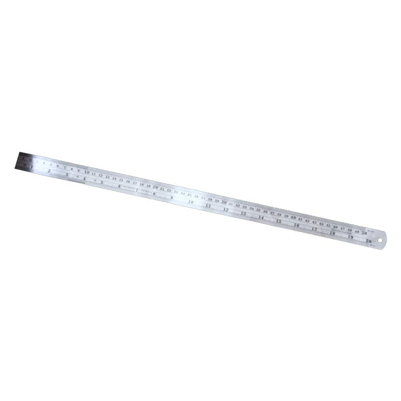 [AUSTRALIA] - Auniwaig 50cm/20-inch Stainless Steel Ruler, Straight Edge Ruler with Inch and Metric Graduation, Measuring Tool for Engineering Office Architect Drawing 1pcs