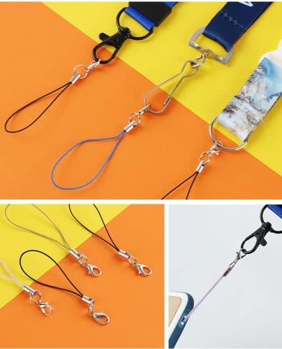  [AUSTRALIA] - Mini-Factory Strap Charm Lariat Lanyard W/Lobster Clasp Cords for Cellphone/USB Drive/Keychain/DIY Jewelry - Black (Length:2.8", Qty:100X Pcs) 100 Pieces