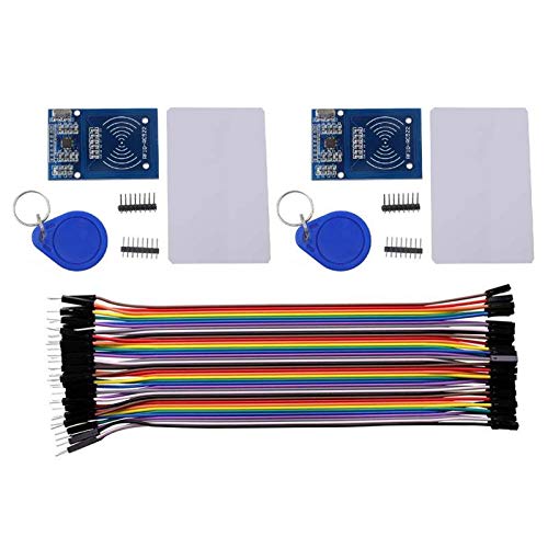  [AUSTRALIA] - Stemedu RC522 RFID RF IC Card Reader Module Board with S50 Blank Card and Key Ring + 40pin Female to Male Dupont Cable for Arduino Raspberry Pi Nano NodeMCU (Pack of 2sets)