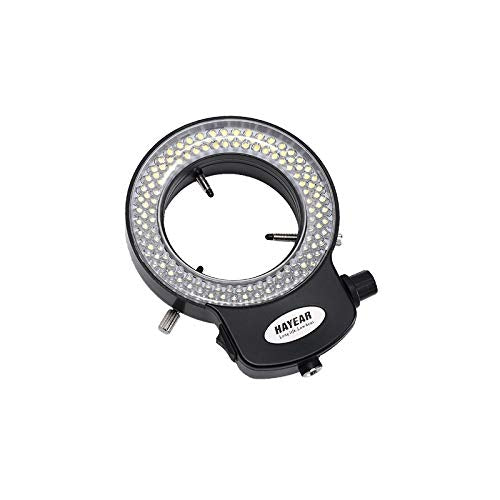  [AUSTRALIA] - HAYEAR 144 LED Ring Light Lamp Illuminator Lighting Sourse for Industry Stereo Microscope Camera with Power Adapter HY-144B