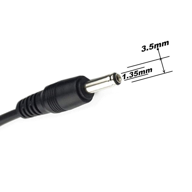  [AUSTRALIA] - DZYDZR 3 pcs Extension Cable USB to DC Cable - 5V USB 2.0 Port Male to DC 5V Male 3.5mm x 1.35mm Power Cord White 100cm(3.3ft)