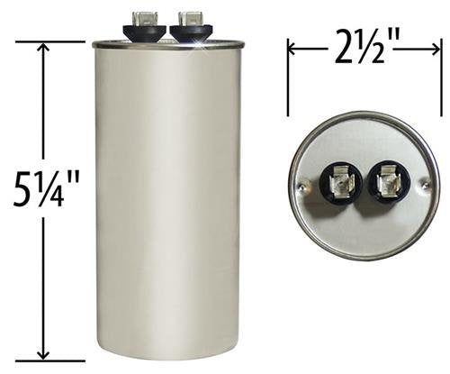 Trane CPT01074 / CPT-1074 - 80 uF MFD x 440 VAC Genteq Replacement Capacitor Round # C480R / 27L322 - LeoForward Australia