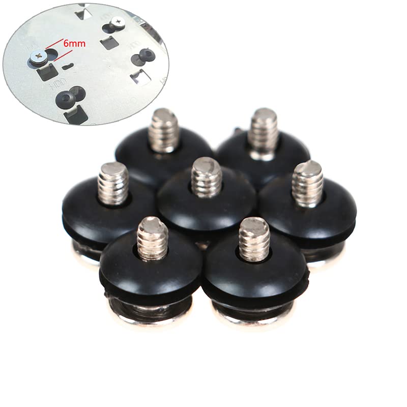  [AUSTRALIA] - VizGiz 20 Pack 3.5 inch HDD Screws Shockproof Screw Steel Cap Rubber Ring Anti-Vibration Mounted Bolts for Chassis 3.5'' HDD Hard Drive Shock Absorption Isolation Mute Mounting Damping Screws