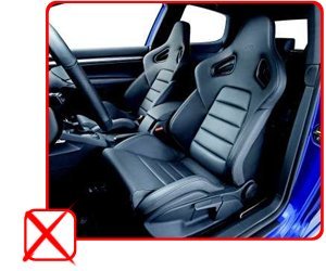  [AUSTRALIA] - OPT. Brand. Tan Color Fabric Cloth 2 Front Car Seat Covers Fit Mazda 3 (4-Door) 3 (5-Door) 6 CX-3 CX-5