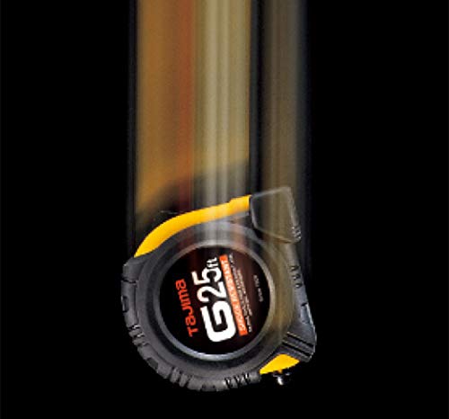  [AUSTRALIA] - TAJIMA Tape Measure - 25 ft x 1 inch G-Series Measuring Tape with Shock Resistant Case & Acrylic Coated Blade - G-25BW