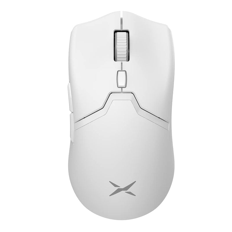  [AUSTRALIA] - DeLUX M800PRO Wireless Gaming Mouse, Rechargeable Lightweight Computer Mouse, with PAW3395 Sensor 26000DPI, Tri-Mode, Huano Pink Switches, Matt UV Coating, Come with Glass Skates and Grip Tape (White) White