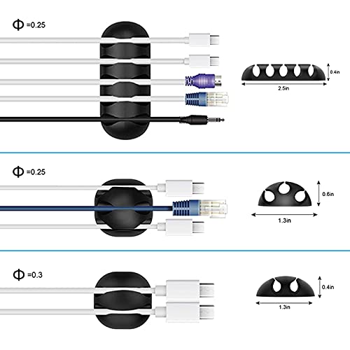  [AUSTRALIA] - 134pcs Cord Management Organizer Kit 4 Cable Sleeve,10 Self Adhesive Cable Clip Holder, 8 Cable Clip, 10pcs and 2 Roll Self Adhesive tie and 100 Fastening Cable Ties for TV Computer Office Home etc