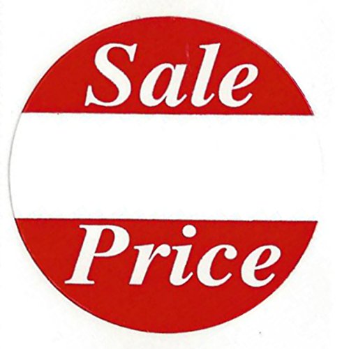 Red"Sale Price" Labels Stickers - 1.5" Diameter - 500 ct Roll - SL073F - LeoForward Australia